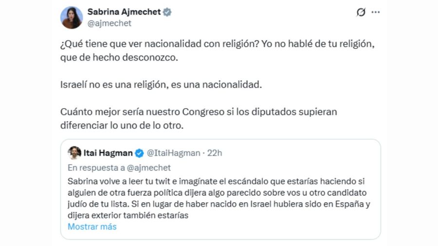 Sabrina Ajmechet cruzó a Itai Hagman por un video de campaña