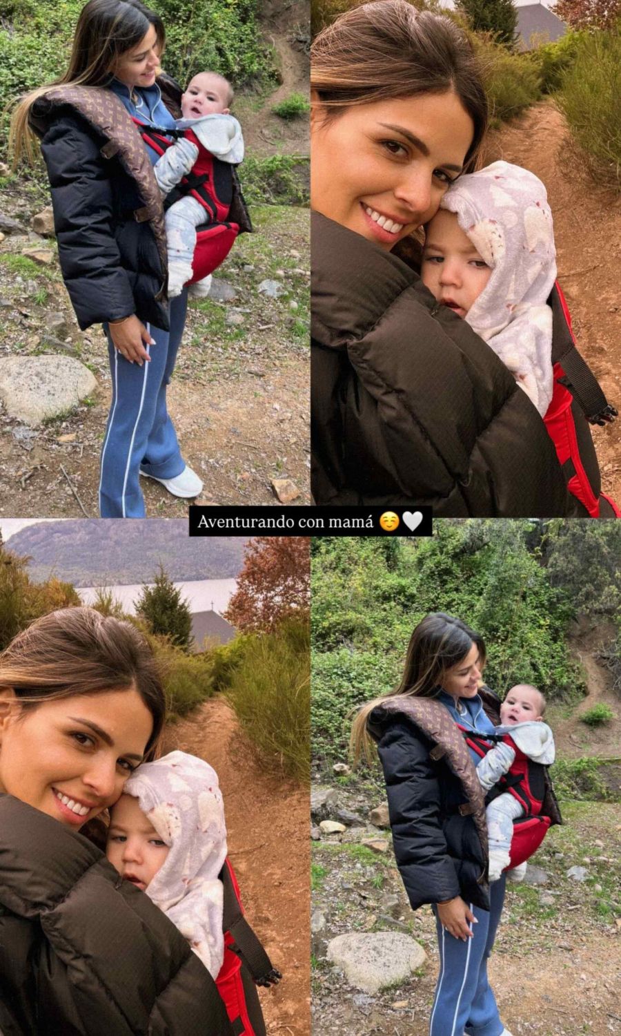 Camila Galante y sus hijos en San Martín de los Andes