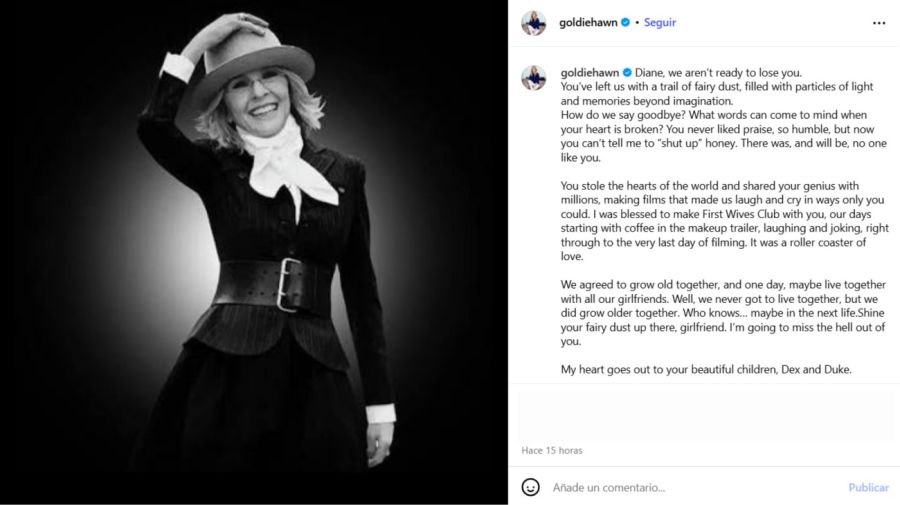 El desgarrador mensaje de Goldie Hawn
