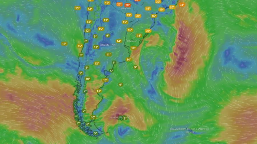 Temperaturas lunes 13 20251013
