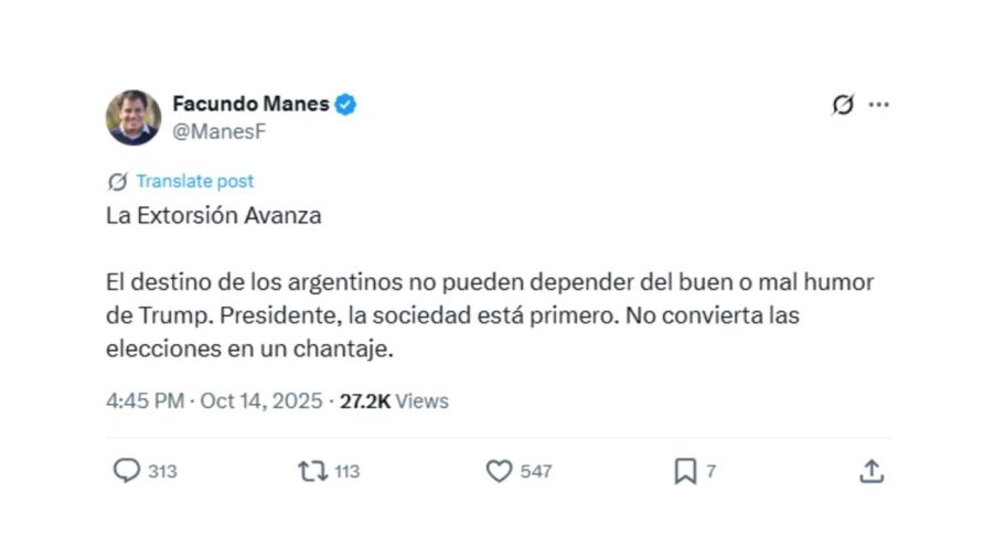 Las reacciones de los opositores ante las palabras de Trump sobre Milei