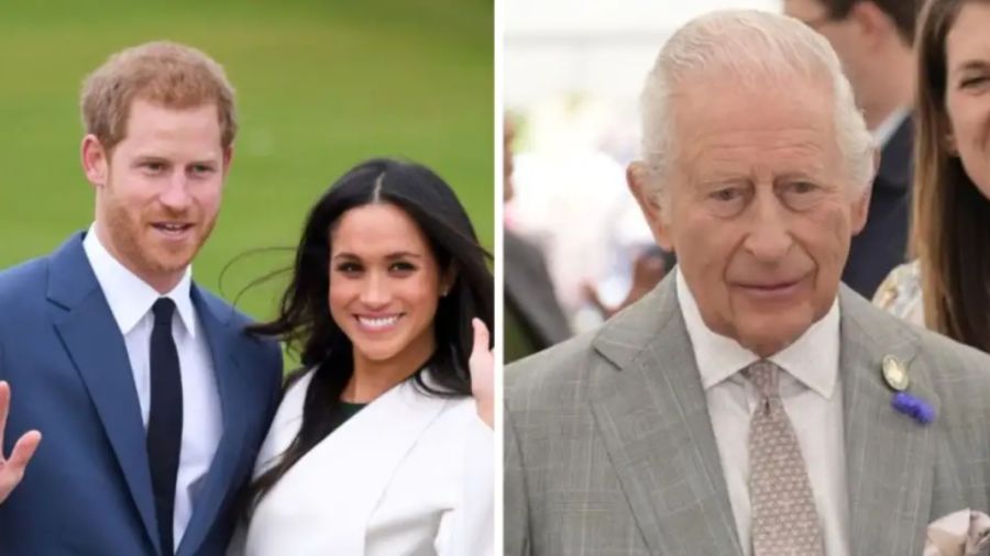 El príncipe Harry, Meghan Markle y Carlos III
