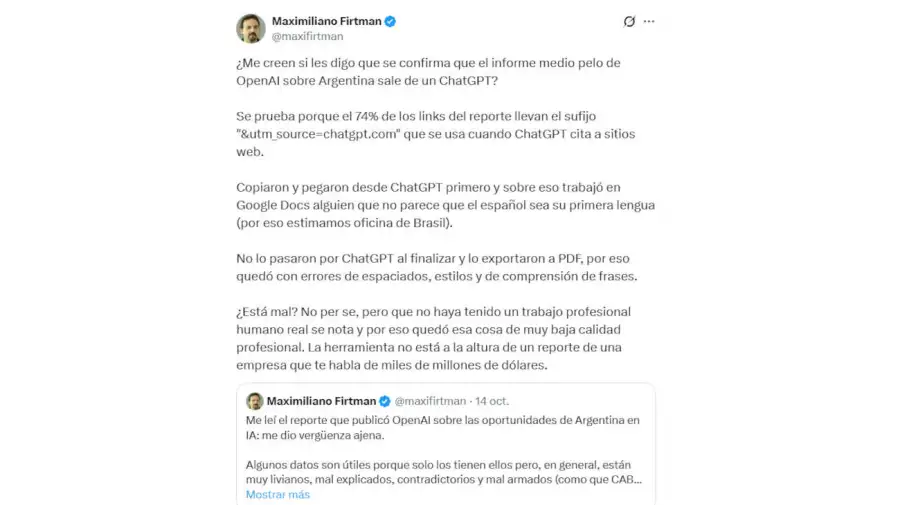 Informe de Open AI sobre Argentina 20251015