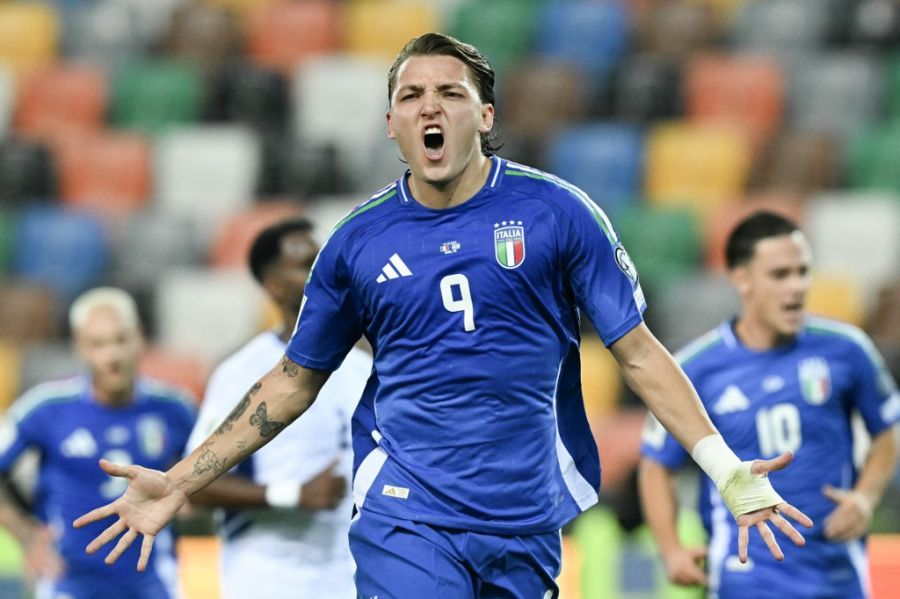 Mateo Retegui con la selección de Italia