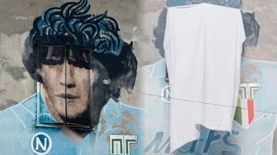 Mural de Maradona en Nápoles