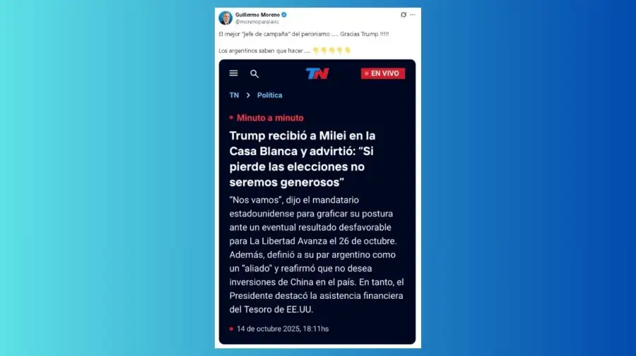 Tuit Guillermo Moreno