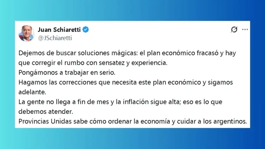 Tuit Juan Schiaretti