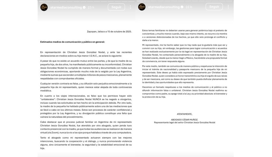 El comunicado de Christian Nodal por Inti