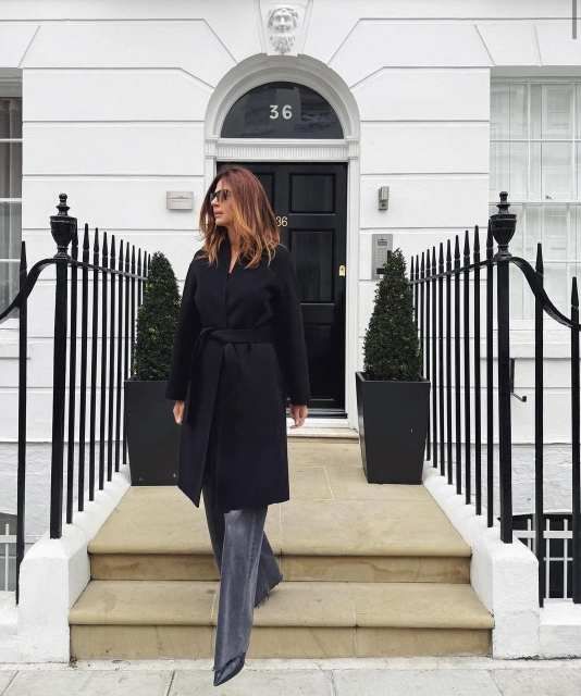 Juliana Awada en total black