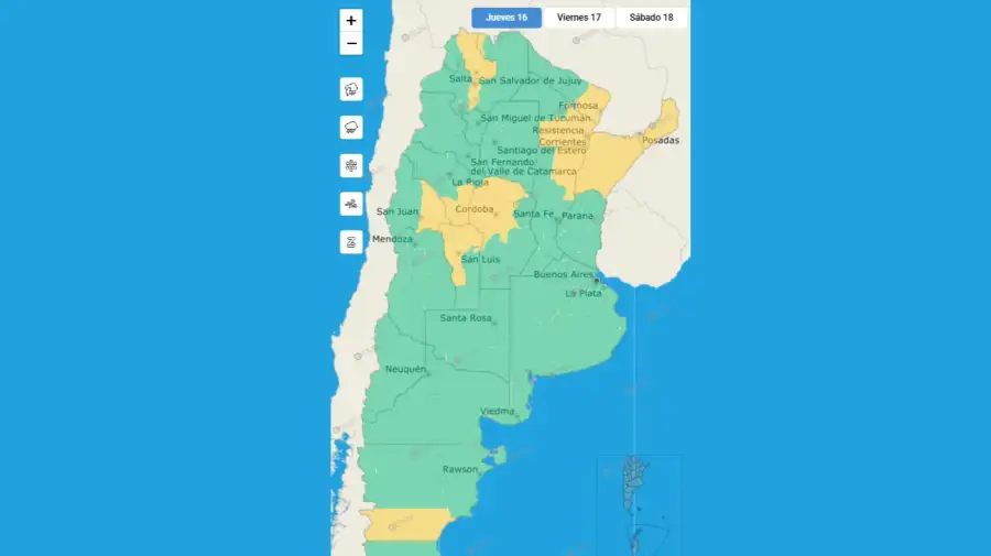 Pronóstico jueves 16 de octubre 20251016