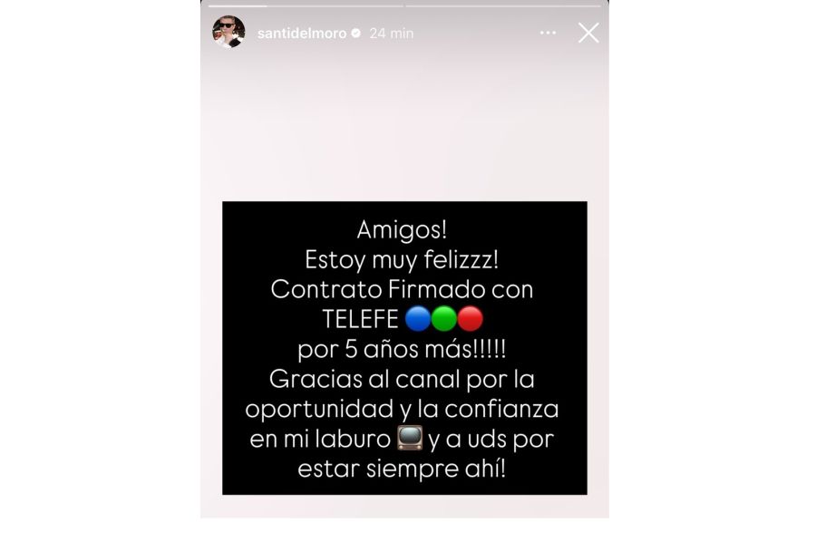 Santiago del Moro firmó contrato con Telefe