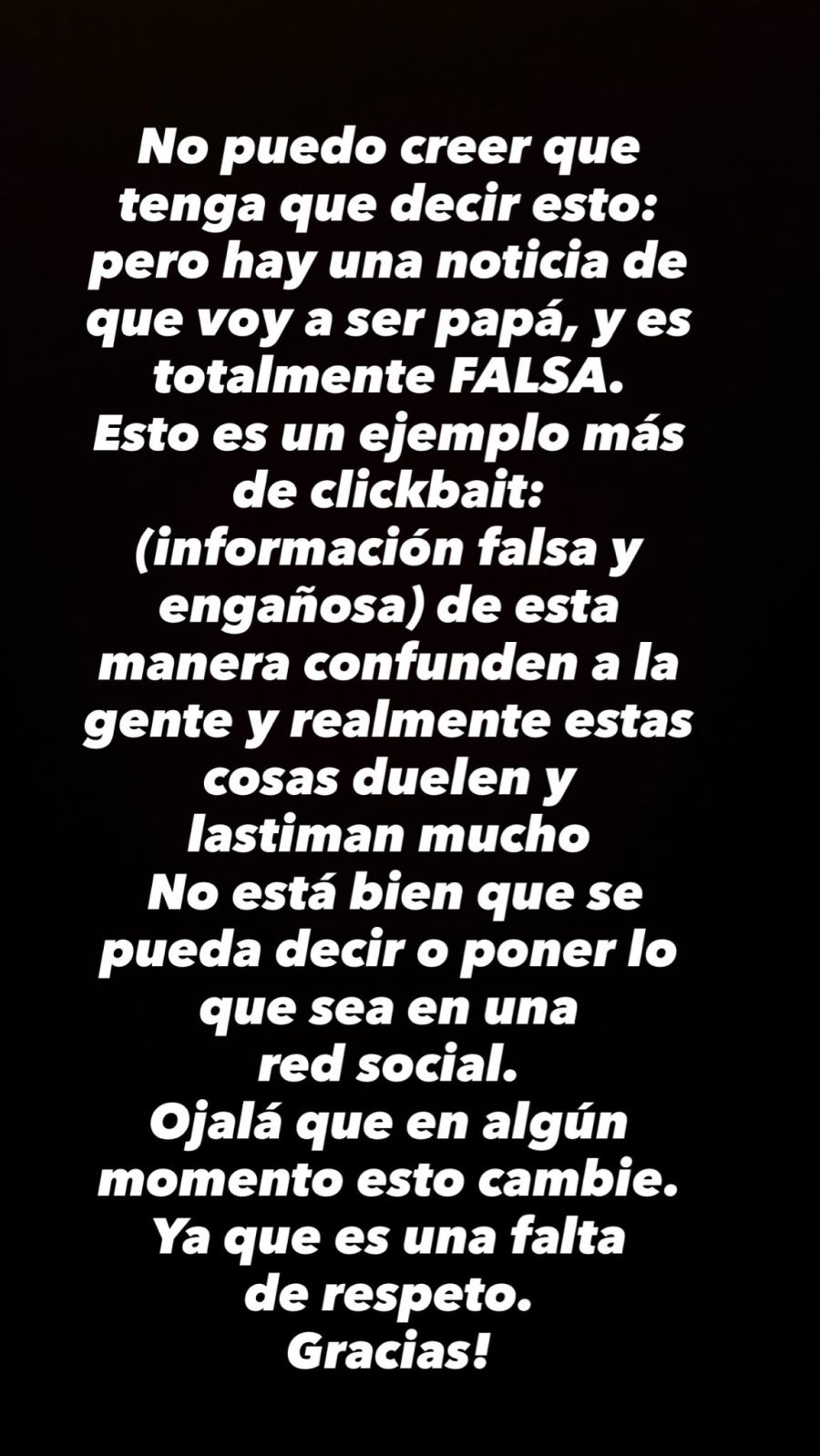 Desmentida de Nico Vázquez papá
