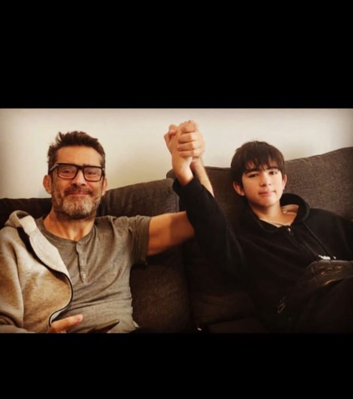 Mariano Castro y su hijo León
