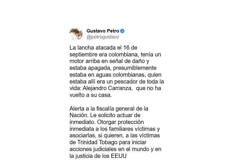 Posteo del presidente Petro contra Estados Unidos 2