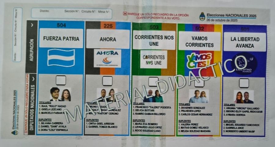 Boleta Única Papel en Corrientes