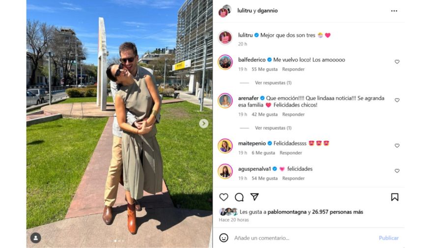 La periodista de C5N Luli Trujillo anunció que está embarazada