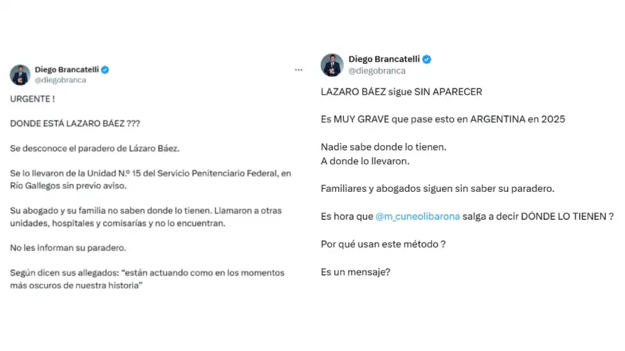 Tweet de Diego Brancatelli