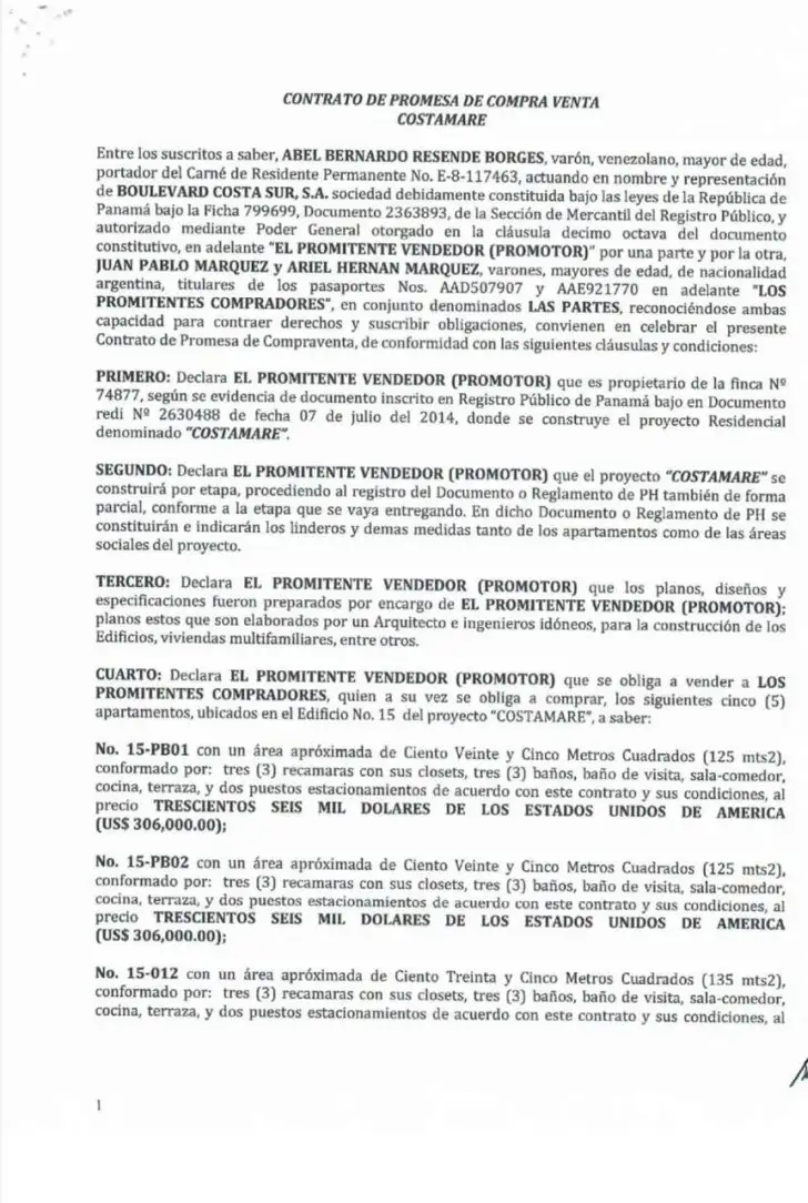 Boleto compraventa Costamare