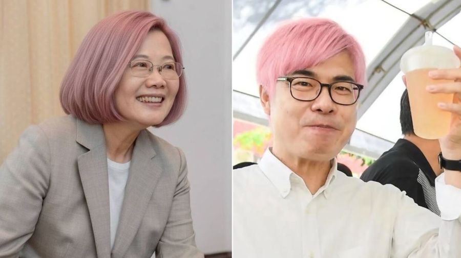 la ex presidenta de la República de China, Tsai Ing-wen, y el Alcalde de Kaohsiung, Chen Chi-mai