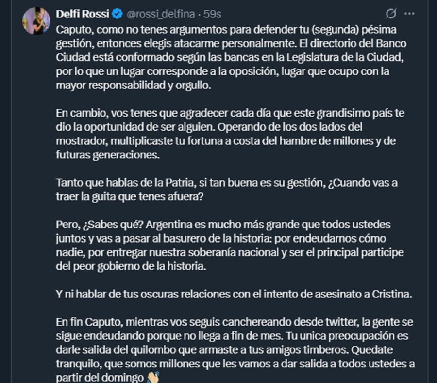 Luis Caputo Delfina Rossi