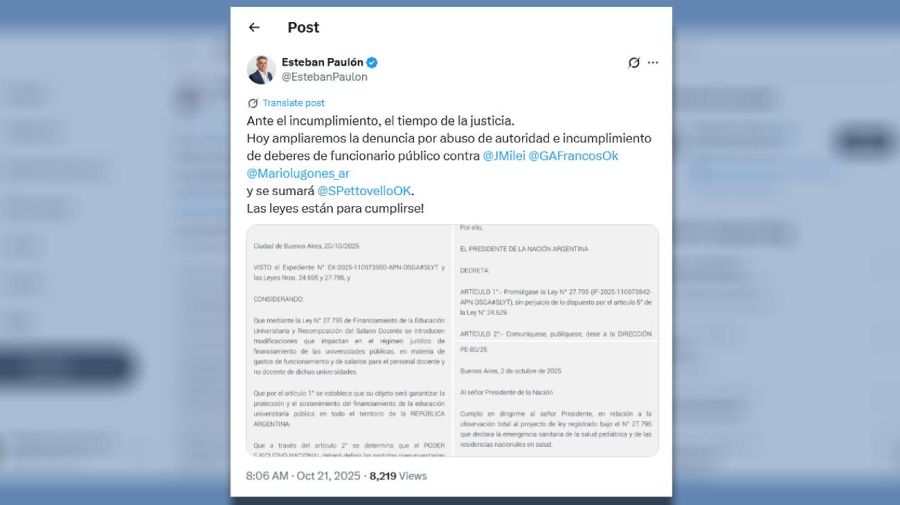Posteo Esteban Paulón 21102025