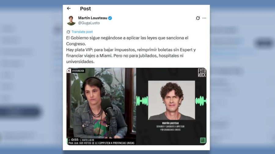 Posteo Martín Lousteau 21102025