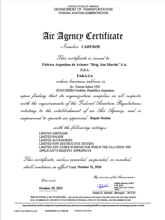 Certificacion de Fadea