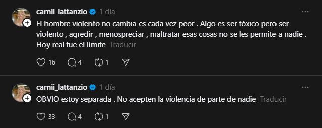 Camila Lattanzio se separó del político libertario Juan Pablo Scalese
