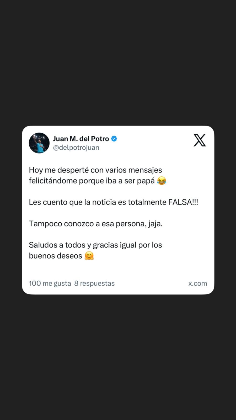 El descargo de Juan Martín del Potro