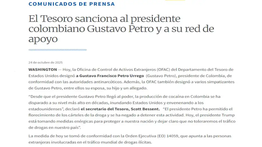 Comunicados de prensa 20251024