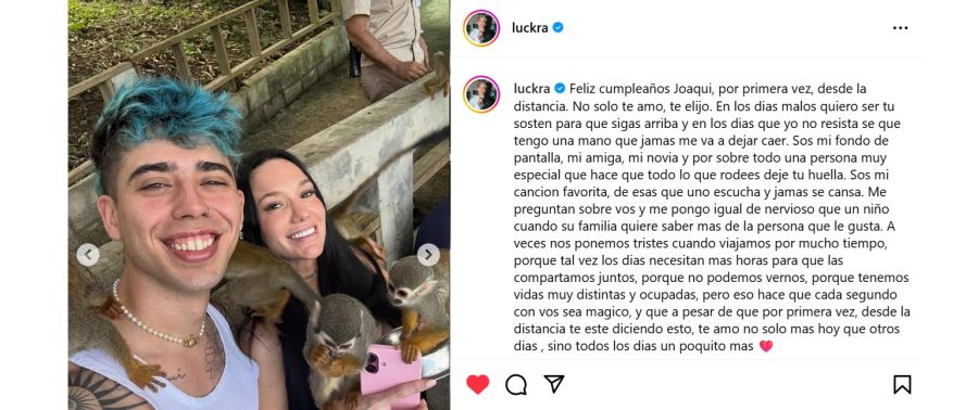 El mensaje de Luck Ra a La Joaqui