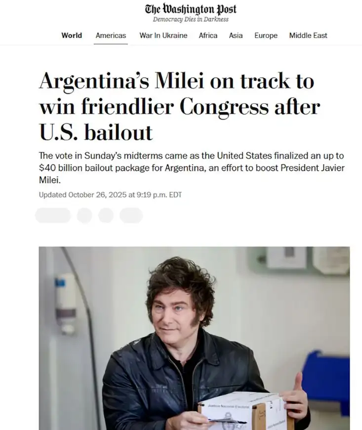 Así cubrieron los medios del mundo el triunfo de Javier Milei y La Libertad Avanza en las elecciones legislativas 2025