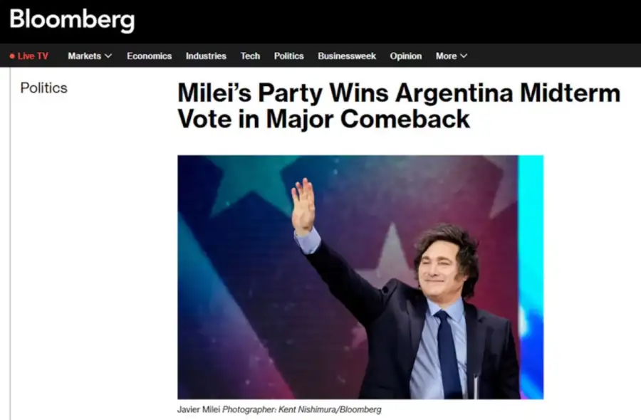 Así cubrieron los medios del mundo el triunfo de Javier Milei y La Libertad Avanza en las elecciones legislativas 2025