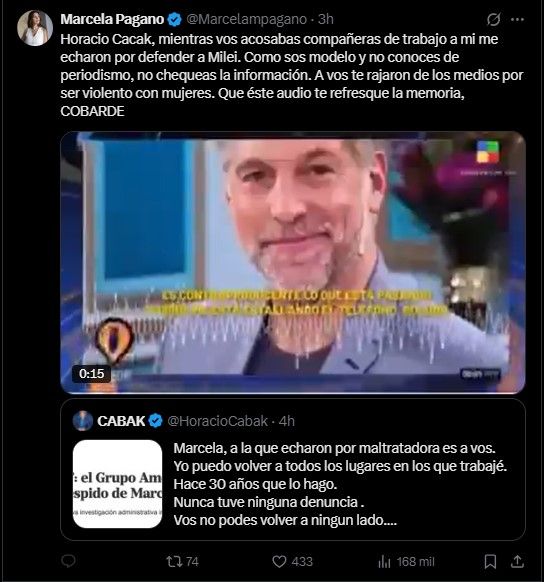 Posteos Marcela Pagano Horacio Cabak