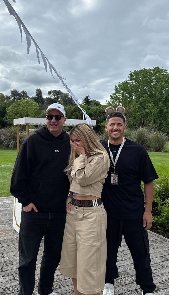 Wanda Nara con Martín Migueles y Maxi López