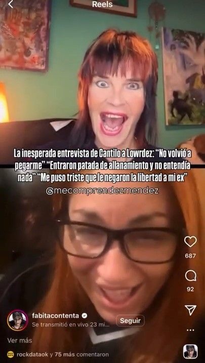 Fabiana Cantilo y Lowrdez Fernández