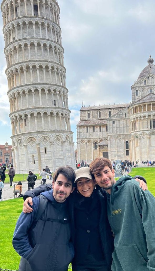 Verónica Cangemi y sus hijos