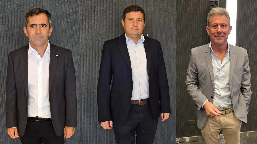 Roque Lenti, Rodrigo Martínez y Martín Roca