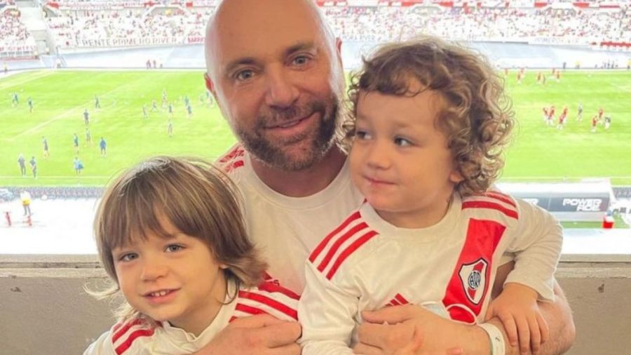 Germán Martitegui y sus hijos, Lorenzo y Lautaro