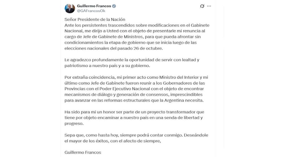 Guillermo Francos 2025