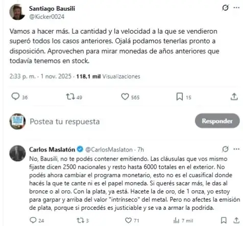 Maslatón enojado por la moneda de Maradona