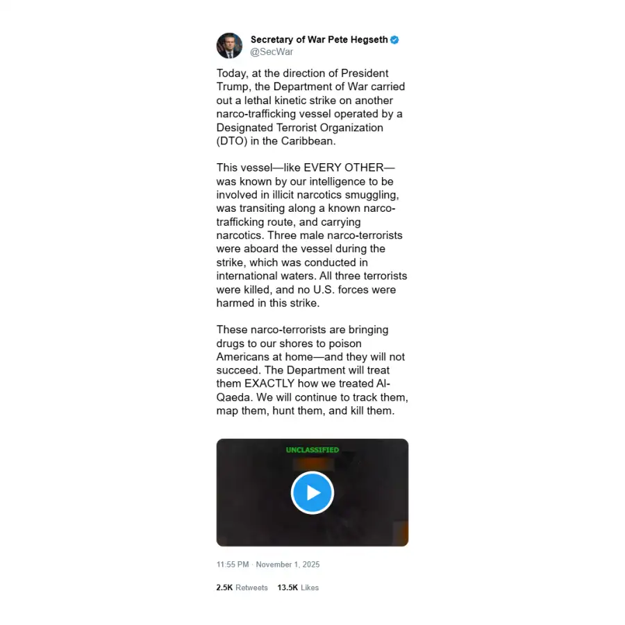 Nuevo ataque de Estados Unidos contra tres