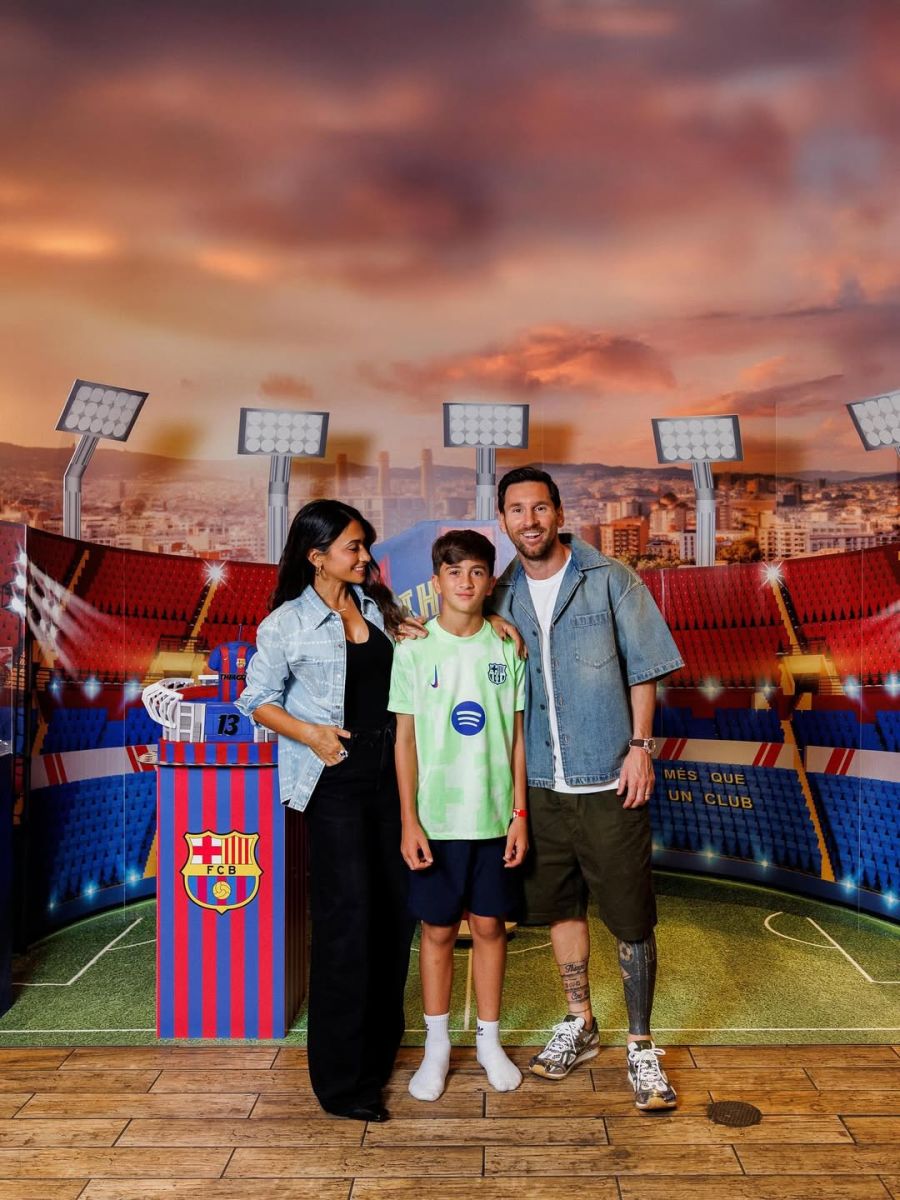 Antonela Roccuzzo, Thiago Messi, Leo Messi