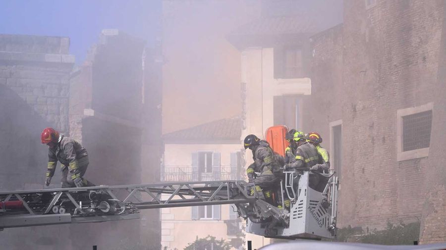 Derrumbe de La Torre dei Conti Roma 03112025