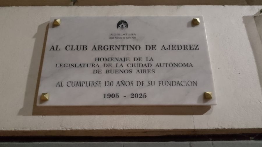 Placa Club Argentino de Ajedres