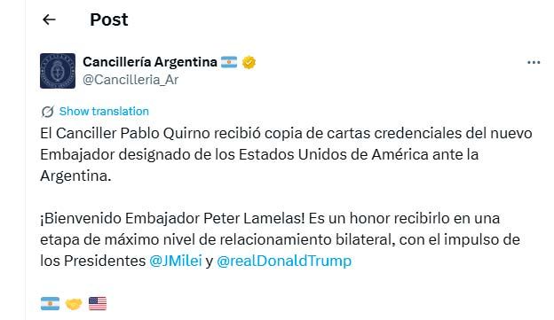 X Cancilleria AR 03112025