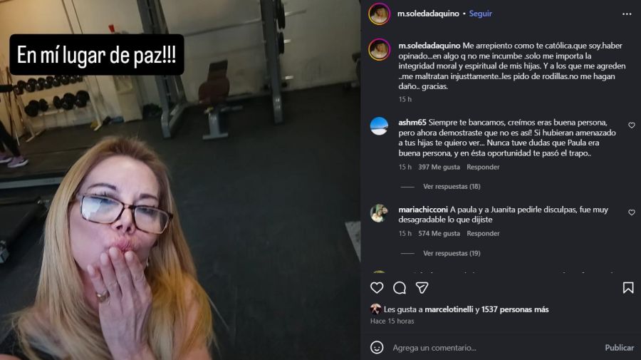 El contundente gesto de Marcelo Tinelli ante el letal descargo de Soledad Aquino contra Juana Tinelli y Paula Robles