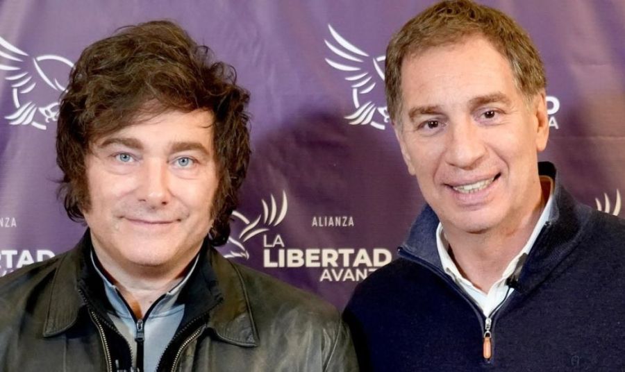 Javier Milei y Diego Santilli