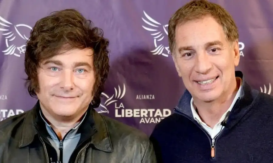 Javier Milei y Diego Santilli