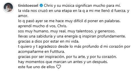 Mensaje de Tini Stoessel